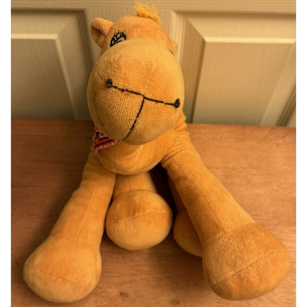 Vintage Camel With Red Bandana Plush Stuffed Animal Toy Collectible‎ Decor 14"
